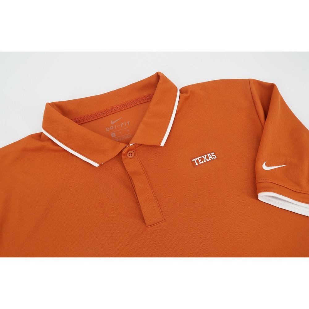 Texas Longhorns Nike Polo Shirt Mens XL Burnt Orange Football Dri-FIT